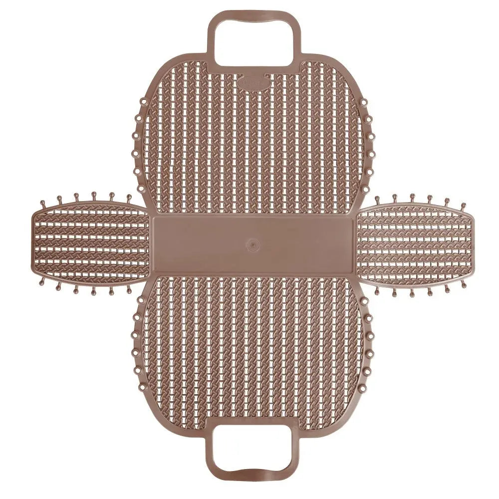 Warm Taupe Foldable Mini Plastic Women's Tote Bag - Luna Crates