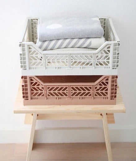 Medium Foldable Stackable Storage Crates