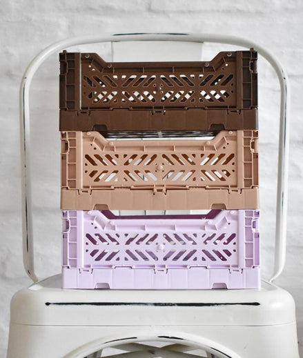 Small Foldable Stackable Storage Crates