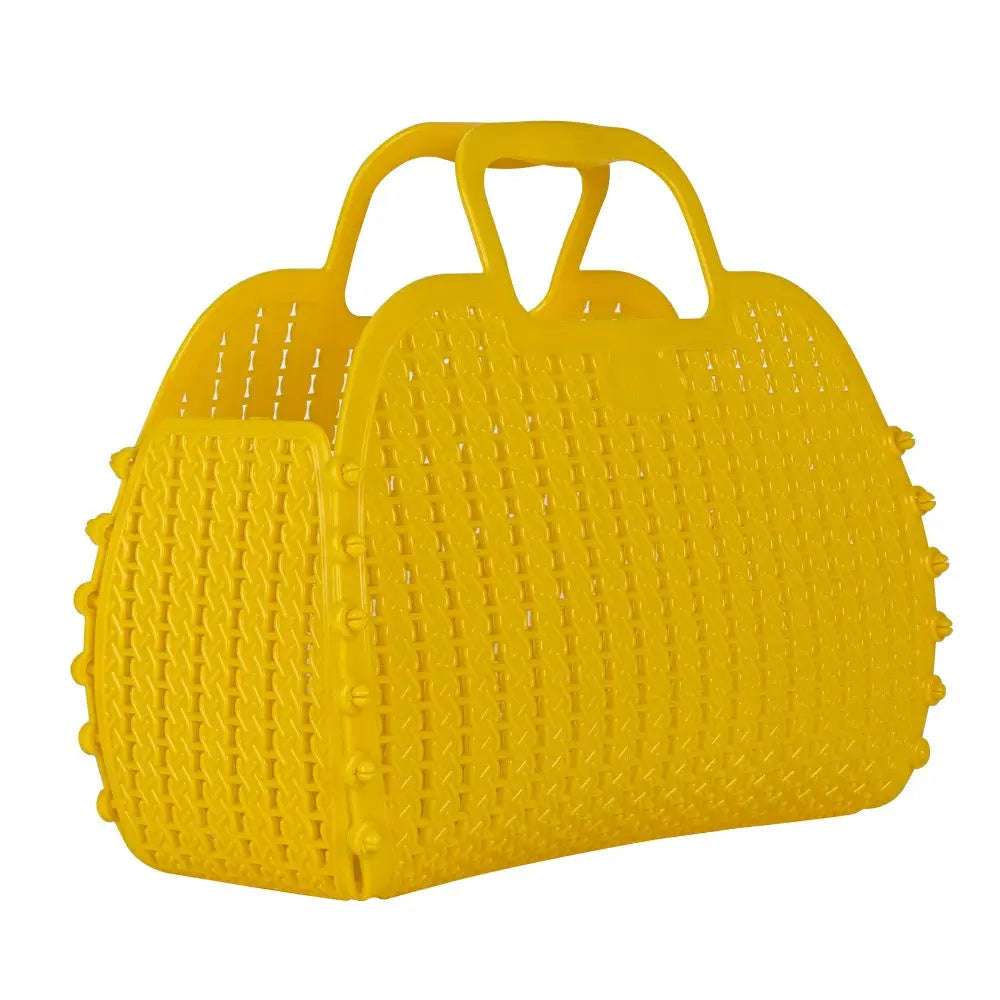 Egg Yellow Foldable Mini Plastic Women's Tote Bag - Luna Crates