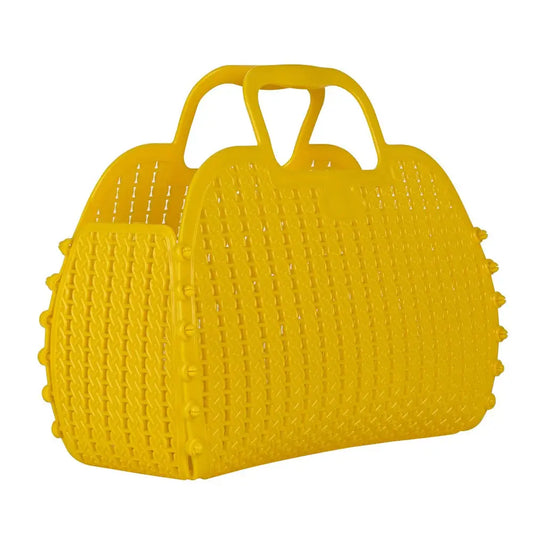 Egg Yellow Foldable Mini Plastic Women's Tote Bag - Luna Crates