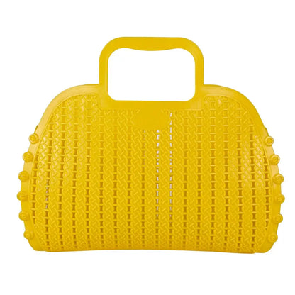 Egg Yellow Foldable Mini Plastic Women's Tote Bag - Luna Crates