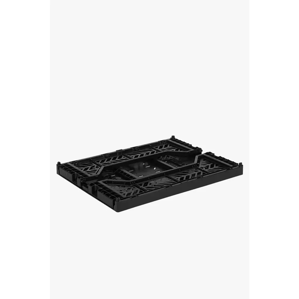 Foldable Storage Bins, Plastic Crate for Storage, Collapsible Crate, Utility Stackable Box Medium Black - Luna Crates