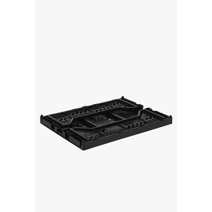 Foldable Storage Bins, Plastic Crate for Storage, Collapsible Crate, Utility Stackable Box Medium Black - Luna Crates