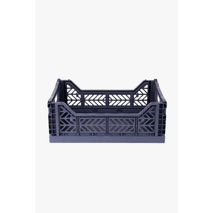 Foldable Storage Bins, Plastic Crate for Storage, Collapsible Crate, Utility Stackable Box Medium Cobalt Blue - Luna Crates
