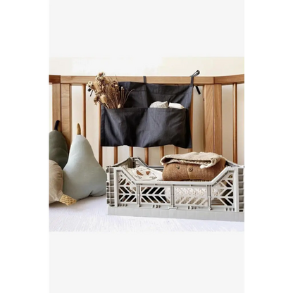 Foldable Storage Bins, Plastic Crate for Storage, Collapsible Crate, Utility Stackable Box Medium Light Gray - Luna Crates