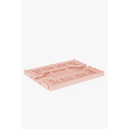 Foldable Storage Bins, Plastic Crate for Storage, Collapsible Crate, Utility Stackable Box Medium Milk Tea - Luna Crates