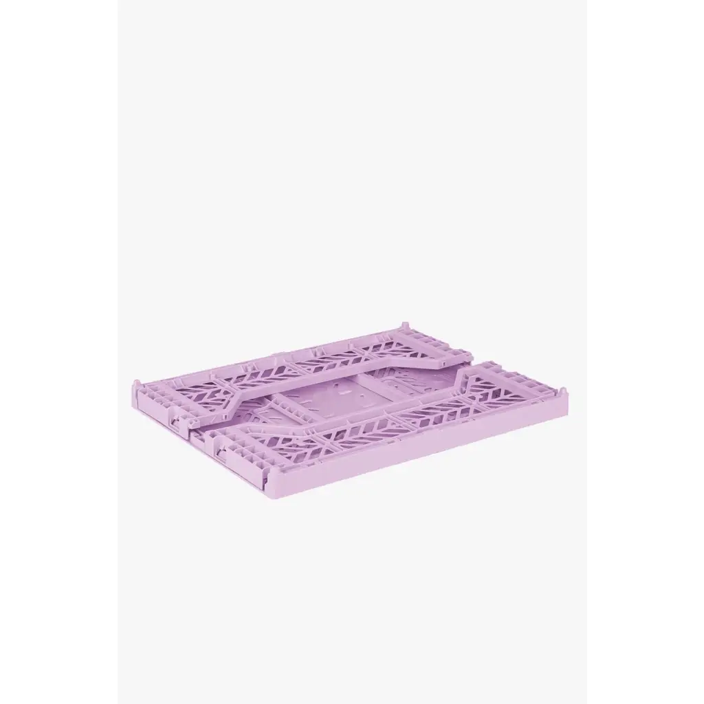 Foldable Storage Bins, Plastic Crate for Storage, Collapsible Crate, Utility Stackable Box Medium Orchid - Luna Crates