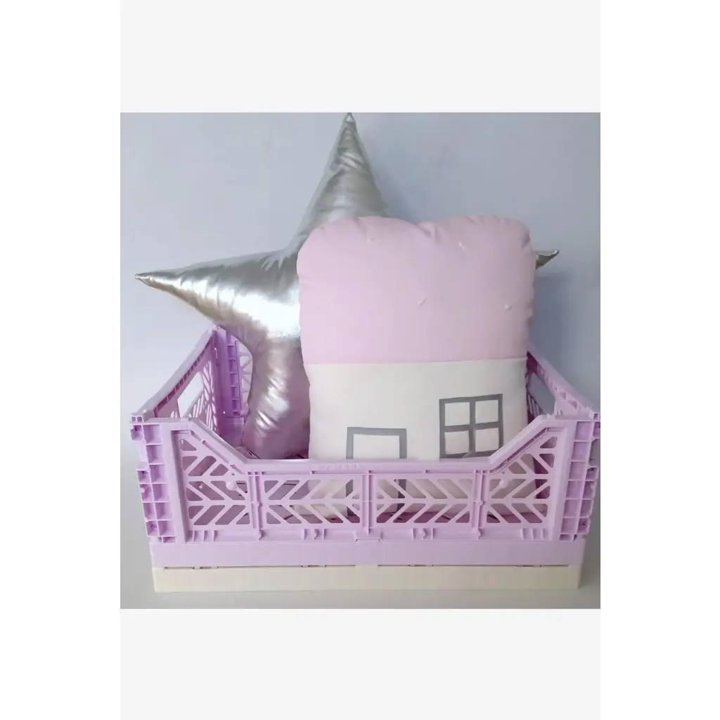 Foldable Storage Bins, Plastic Crate for Storage, Collapsible Crate, Utility Stackable Box Medium Orchid - Luna Crates