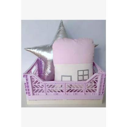 Foldable Storage Bins, Plastic Crate for Storage, Collapsible Crate, Utility Stackable Box Medium Orchid - Luna Crates