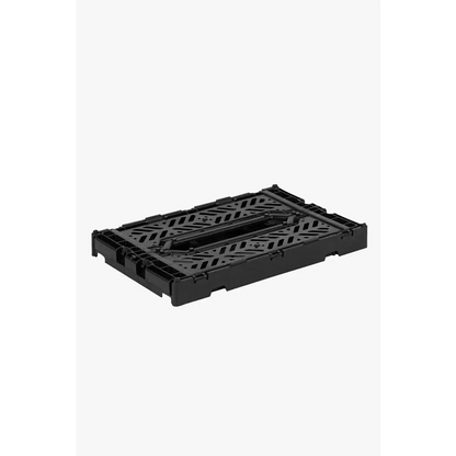 Foldable Storage Bins,Plastic Crate for Storage,Collapsible Crate,Utility Stackable Box Small Black - Luna Crates