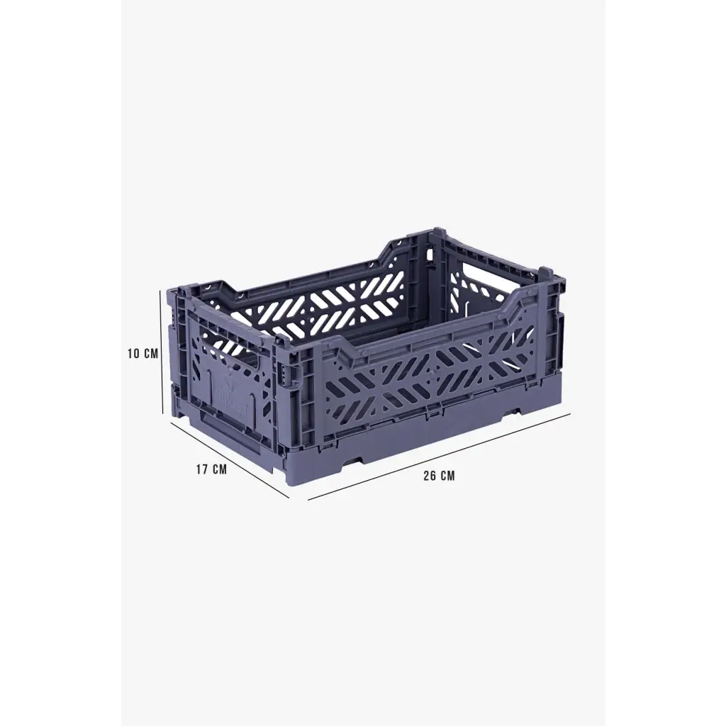 Foldable Storage Bins, Plastic Crate for Storage, Collapsible Crate, Utility Stackable Box Small Cobalt Blue - Luna Crates