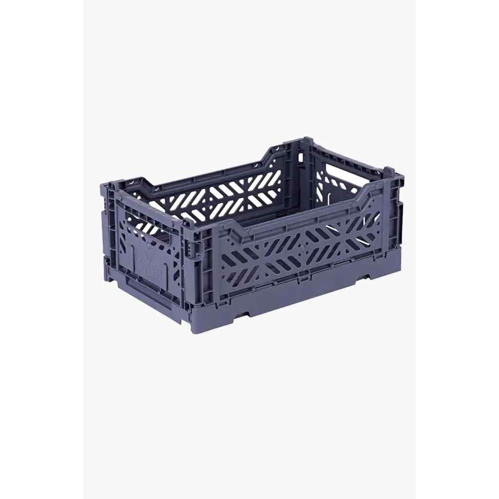 Foldable Storage Bins, Plastic Crate for Storage, Collapsible Crate, Utility Stackable Box Small Cobalt Blue - Luna Crates