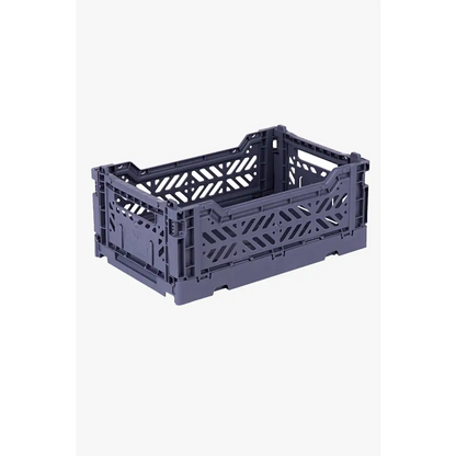 Foldable Storage Bins, Plastic Crate for Storage, Collapsible Crate, Utility Stackable Box Small Cobalt Blue - Luna Crates