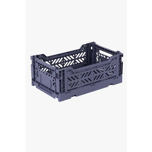 Foldable Storage Bins, Plastic Crate for Storage, Collapsible Crate, Utility Stackable Box Small Cobalt Blue - Luna Crates
