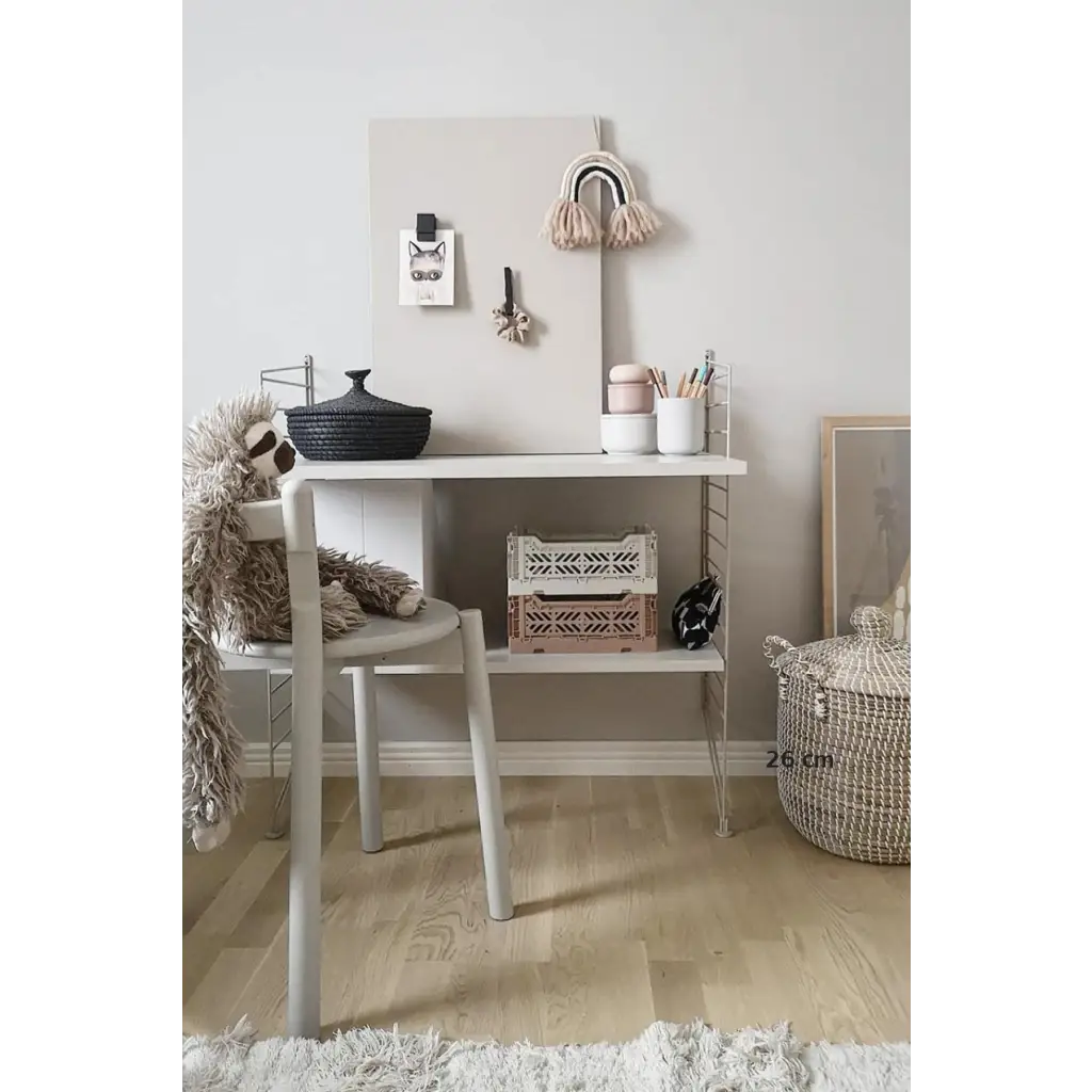 Foldable Storage Bins, Plastic Crate for Storage, Collapsible Crate, Utility Stackable Box Small Warm Taupe - Luna Crates