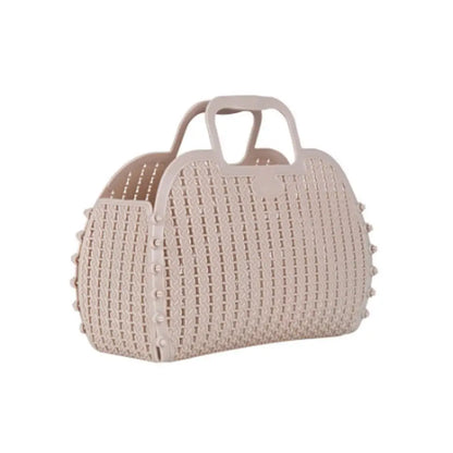 Sand Foldable Mini Plastic Women's Tote Bag - Luna Crates