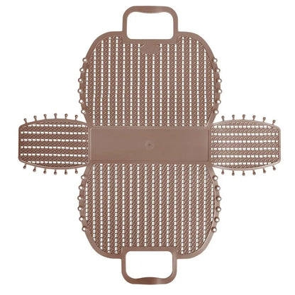 Warm Taupe Foldable Mini Plastic Women's Tote Bag - Luna Crates